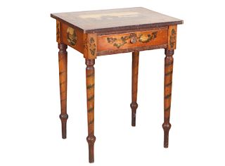 Federal Painted Wood Single-Drawer Table