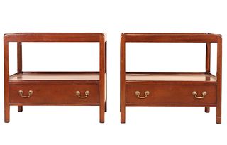 Pair of George III Style Mahogany Side Tables