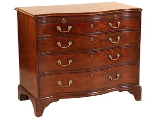 George III Mahogany Serpentine-Front Chest