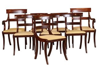 Set of Eight Classical Mahogany Dining Chairs