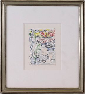 Roy Lichtenstein Print, Landscape with Figures
