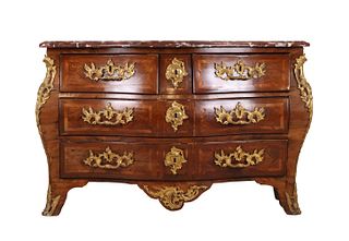 Regence Marble Top Bombe Commode