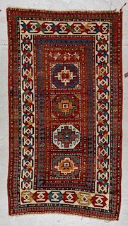 Antique Kazak Rug: 3'5'' x 6'3'' (104 x 191 cm)