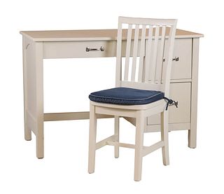 Pottery Barn Kids White Painted Desk and Chair