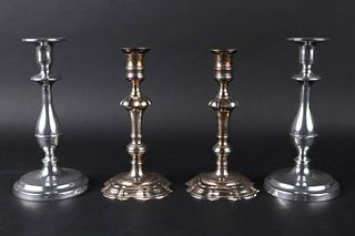 Pair of Mottahedeh Silver Plated Candlesticks