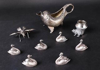 German Sterling Silver 925 Fish Form Pitcher