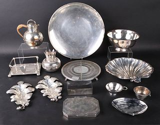 Silver Plated Dishes, Trays, and a Trivet