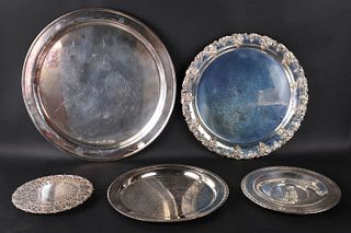 Vintage Circular Trays, Platter and Trivet