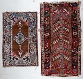 2 Antique Bidjar and Malayer Rugs