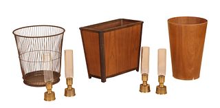 Four Dansk Brass Mid-Century Modern Candleholders