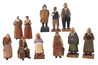 Group of European Carved Wood Figures