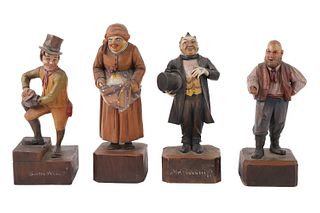 Group of Carved Wood Figures