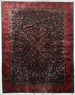 Antique Indian Rug: 9' x 11'6'' (274 x 351 cm)