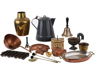 Group of Metalware Table Articles