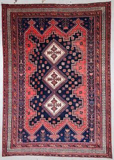 Semi-Antique Afshar Rug: 5'6" x 7'9" (168 x 236 cm)