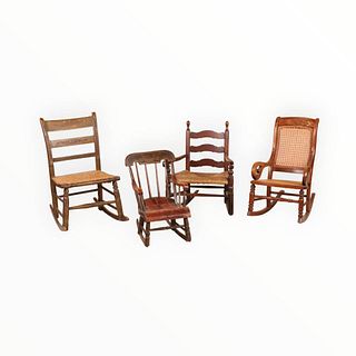 Four Child's Rocking Chairs