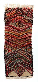 Vintage Moroccan Rug: 2'4'' x 6'0'' (71 x 183 cm)