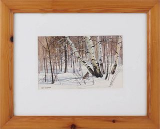 John Gnatek, Grouse in Winter Snow Scape
