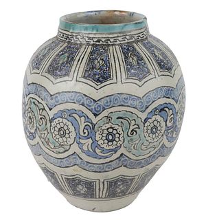 Moroccan Painted Terracotta Vase
