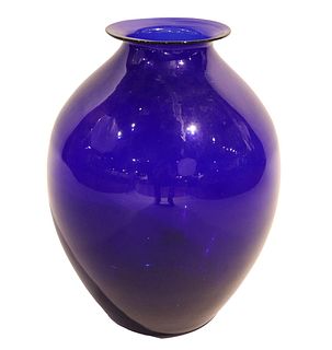 Blue Glass Vase, of Impressive Size