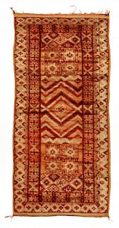 Vintage Moroccan Rug: 3'9'' x 7'7'' (114 x 231 cm)