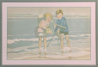 Maggie Salzedo, Print, Children at the Beach