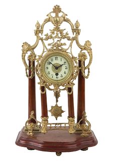 Louis XVI Style Ormolu and Mahogany Mantle Clock