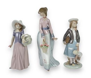 (3) Lladro Female Figurines w/Box