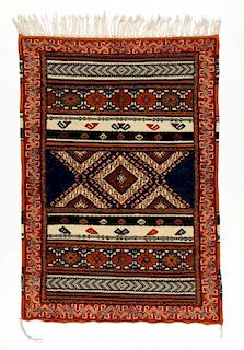 Vintage Moroccan Mixed Weave Rug: 3'4'' x 5' (102 x 152 cm)