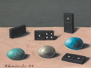 Gertrude Abercrombie, (American, 1909-1977), Dominoes and Robin Eggs, 1954