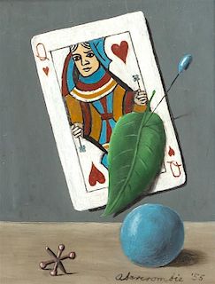 Gertrude Abercrombie, (American, 1909-1977), Queen of Hearts with Jack and Ball, 1955