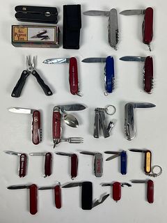 Lot of Multitool Pocket Knives- Victorinox, Winchs