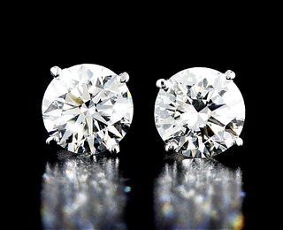 14kt White Gold 3.04 ctw Diamond Earrings