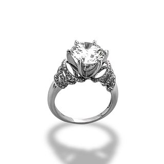 14kt White Gold 3.43ctw Diamond Ring