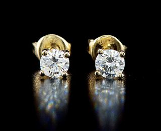 14kt Yellow Gold 0.74 ctw Diamond Earrings