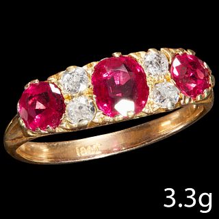 VIBRANT RUBY AND DIAMOND RING, 