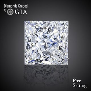 NO-RESERVE LOT: 1.50 ct, E/VVS1, Princess cut GIA Graded Diamond. Appraised Value: $50,300 