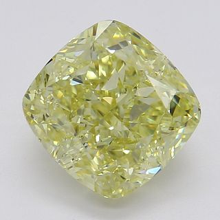2.02 ct, Natural Fancy Yellow Even Color, VS2, Cushion cut Diamond (GIA Graded), Appraised Value: $52,500 