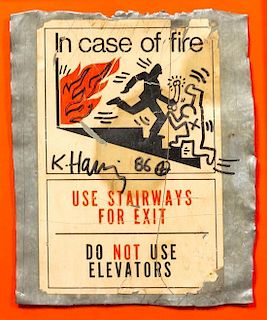 Keith Haring, (American, 1958-1990), In Case of Fire, 1986