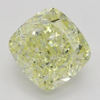 3.90 ct, Natural Fancy Yellow Even Color, IF, Cushion cut Diamond (GIA Graded), Appraised Value: $144,800 