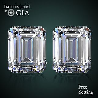 4.04 carat diamond pair, Emerald cut Diamonds GIA Graded 1) 2.01 ct, Color F, VS2 2) 2.03 ct, Color F, VS2. Appraised Value: $140,700 