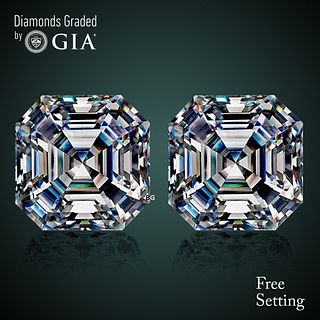 4.70 carat diamond pair, Square Emerald cut Diamonds GIA Graded 1) 2.30 ct, Color D, VVS2 2) 2.40 ct, Color D, VS1. Appraised Value: $211,200 