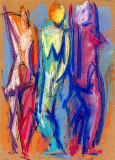 * Hans Gustave Burkhardt, (American, 1904-1994), Figures (a pair of works), 1961