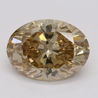3.01 ct, Natural Fancy Brown Orange Even Color, SI2, Oval cut Diamond (GIA Graded), Appraised Value: $18,800 