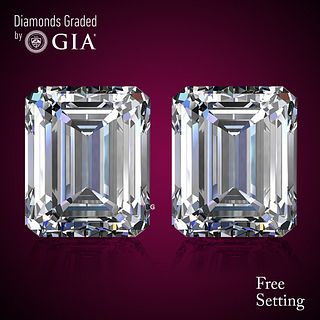 5.01 carat diamond pair, Emerald cut Diamonds GIA Graded 1) 2.50 ct, Color F, VVS1 2) 2.51 ct, Color G, VVS1. Appraised Value: $205,600 