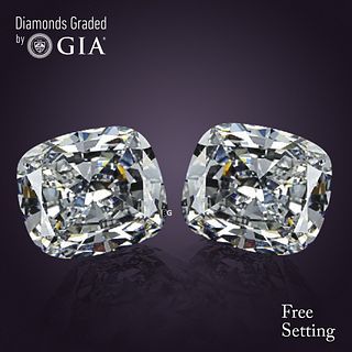 10.03 carat diamond pair, Cushion cut Diamonds GIA Graded 1) 5.02 ct, Color H, VS1 2) 5.01 ct, Color I, VS1. Appraised Value: $749,800 