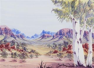 Albert Namatjira Jr., (Aborigine, b. 1955), Hart's Range