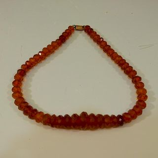 NATURAL AMBER BEADS NECKLACE