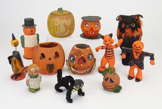 12 Vintage Halloween figurines