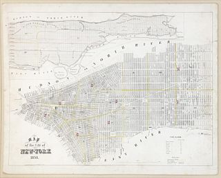 George Hayward - Map of the City of New York 1854